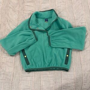 Girls Old Navy Teal Fleece Snap Button Sweatshirt Size L 10–12